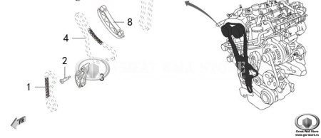 Цепь балансира HAVAL дв.4С20 (ОРИГИНАЛ)