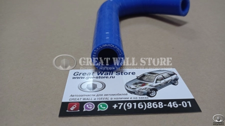 Патрубок соединения водяных трубок (от термостата) СИЛИКОНОВЫЙ Hover бензин