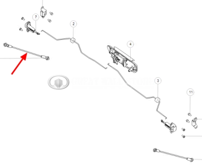 Ограничитель (трос 1 шт.) крышки багажника GW Poer (ОРИГИНАЛ)