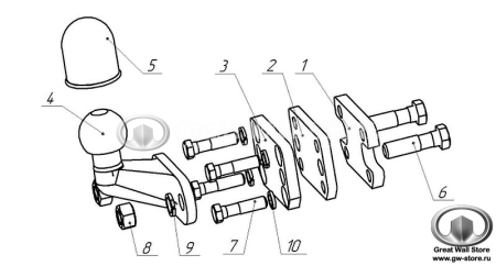 Фаркоп (ТСУ) BOSAL для HAVAL H9 в штатное место