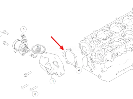 Прокладка масляного насоса GW4C20 к ТНВД GW Poer KingKong бензин, Haval бензин H5 II-поколение, H9 II-поколение, Tank 300 (ОРИГИНАЛ)
