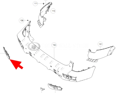Haклaдкa (рамка) заднего пpoтивoтyмaнного фонаря левaя Haval Dargo X (ОРИГИНАЛ)