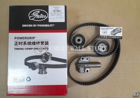 Комплект ГРМ Hover H3, H3NEW 2.0L двиг. 4G63 (1 ремень, 2 ролика, 1 натяжитель) GATES
