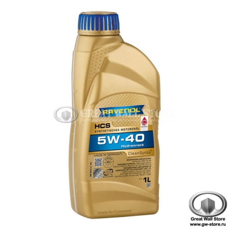 Масло моторное синтетическое RAVENOL HCS 5W40 SN/CF A3/B4 (1л)