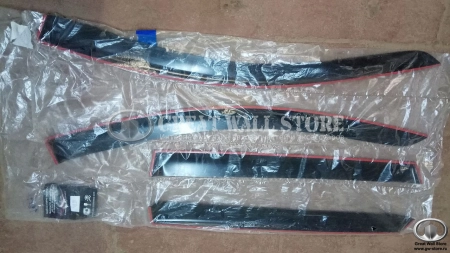 Дефлекторы окон (ветровики) Haval H6 хром. молдинг (COBRA TUNING) Дефлекторы окон (ветровики) Haval H6 хром. молдинг (COBRA TUNING)