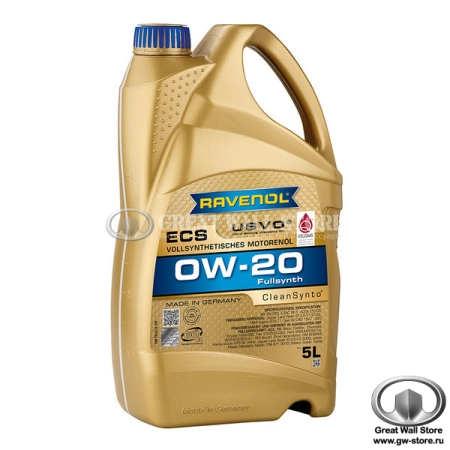 Масло моторное синтетическое RAVENOL ECS 0W20 SN (RC), C5/C6, GF-5 (5л)