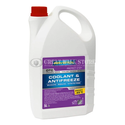 Антифриз RAVENOL OTC Protect C12+ Premix -40C готовый (5л)
