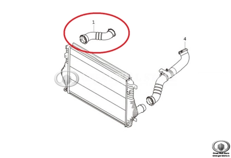 Патрубок (трубка впускн.) интеркулера верхний Haval H9 Дизель (ОРИГИНАЛ)