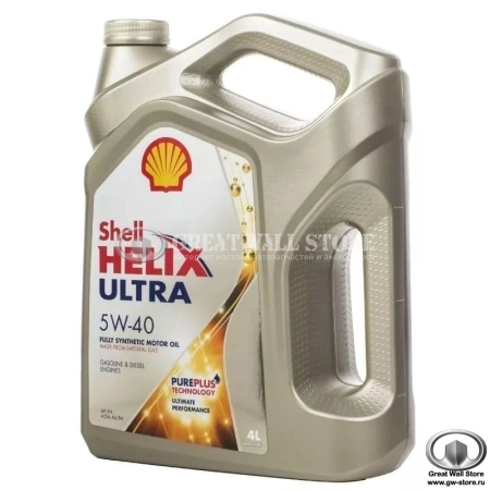Масло моторное синтетическое SHELL Helix Ultra 5W40 A3/B3/B4, SL/SN/SN Plus/SP (4л)