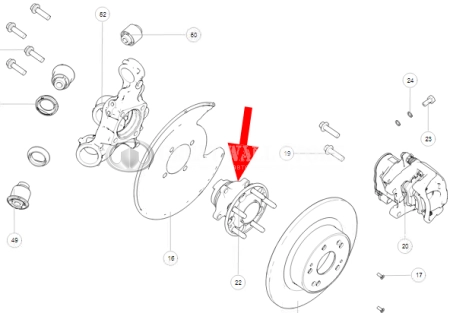Ступица заднего колеса Haval F7, F7x, M6 2WD (ОРИГИНАЛ)
