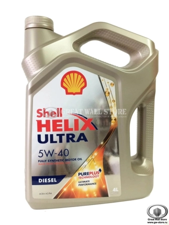 Масло моторное синтетическое SHELL Helix Ultra DIESEL 5W40 A3/B3/B4 (4л)