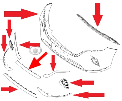Бампер передний в сборе (без электрики) Haval M6 (ОРИГИНАЛ)