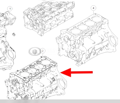 Блок цилиндров в сборе с поршнями и коленвалом (шорт-блок) Haval F7, F7X 2.0л GW4C20  