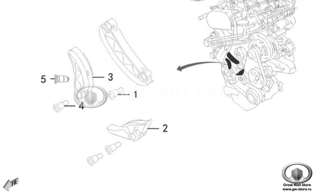 Направляющая цепи балансира подвижная Haval дв.4С20 (ОРИГИНАЛ) Направляющая цепи балансира подвижная Haval дв.4С20 (ОРИГИНАЛ)