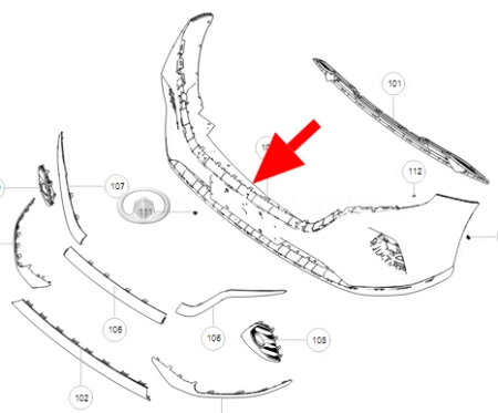 Бампер передний Haval M6 (ОРИГИНАЛ)