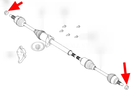 Гайка ШРУСа наружнего Haval Jolion, F7, F7x, Dargo, Dargo X, M6, H3, F7 II-поколение (ОРИГИНАЛ)