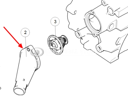 Крышка термостата GW Poer, Poer KingKong Дизель, Haval H5 II-поколение дизель (ОРИГИНАЛ)