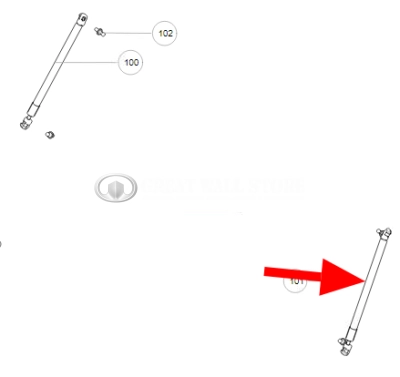 Амортизатор (упор) крышки багажника правый Haval M6 (ОРИГИНАЛ)