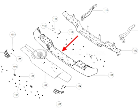 Бампер задний GW Poer KingKong (ОРИГИНАЛ)