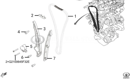 Направляющая цепи ГРМ подвижная HAVAL дв.4С20 (ОРИГИНАЛ)