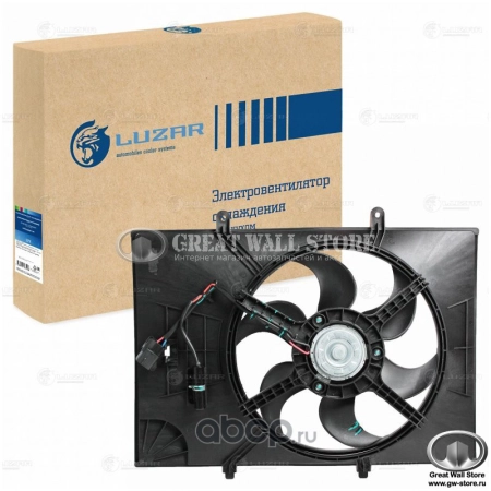 Электровентилятор радиатора охлаждения Hover H5 Дизель (квадратная фишка LUZAR аналог 1308100XK02XA)