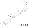 Прокладка глушителя Haval Dargo, Dargo X, F7 II-покол., H5 II-покол., H9 II-покол., GW Poer, Poer KingKong, Tank 300, 500 Urban (ОРИГИНАЛ)